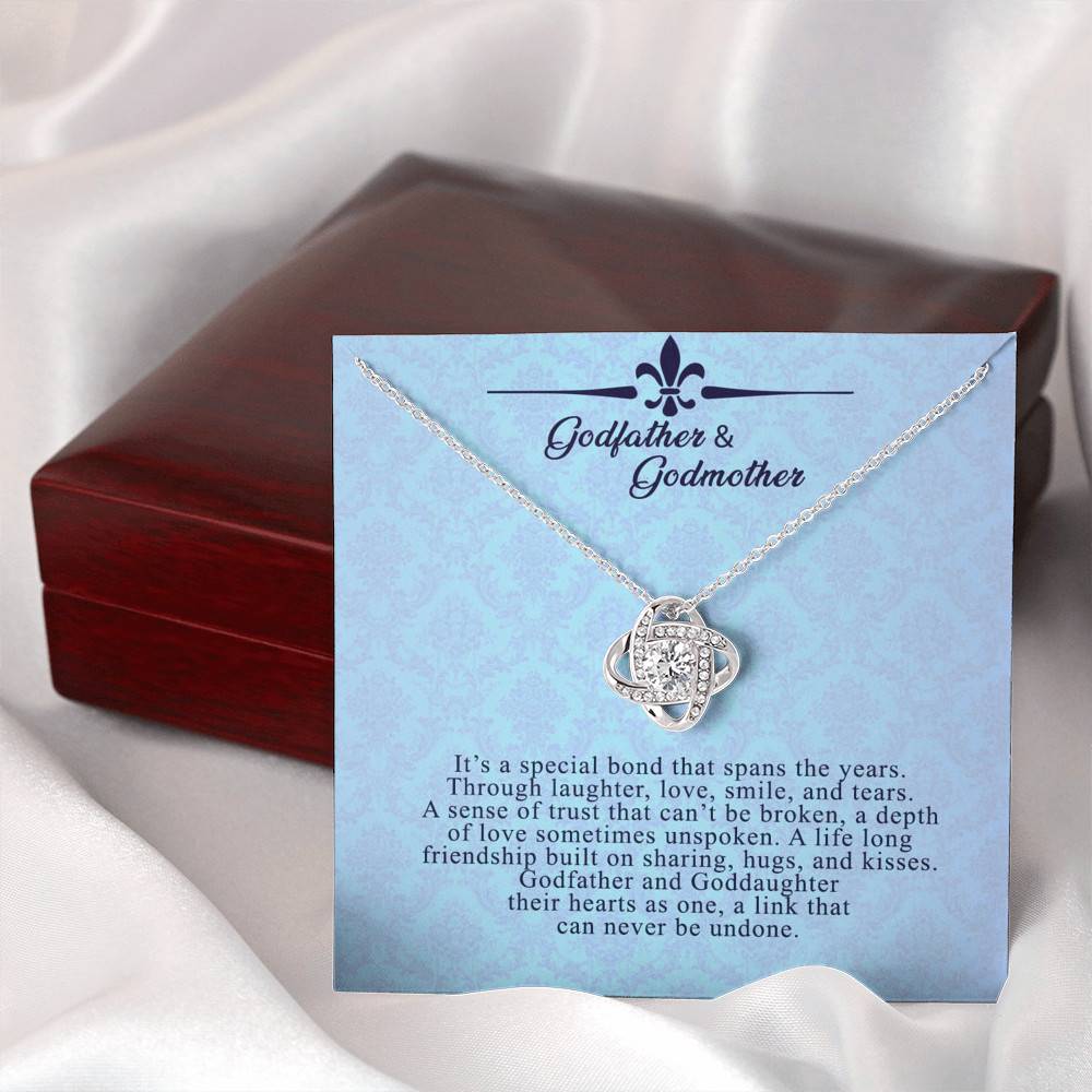 Godfather and Goddaughter Love Knot Necklace