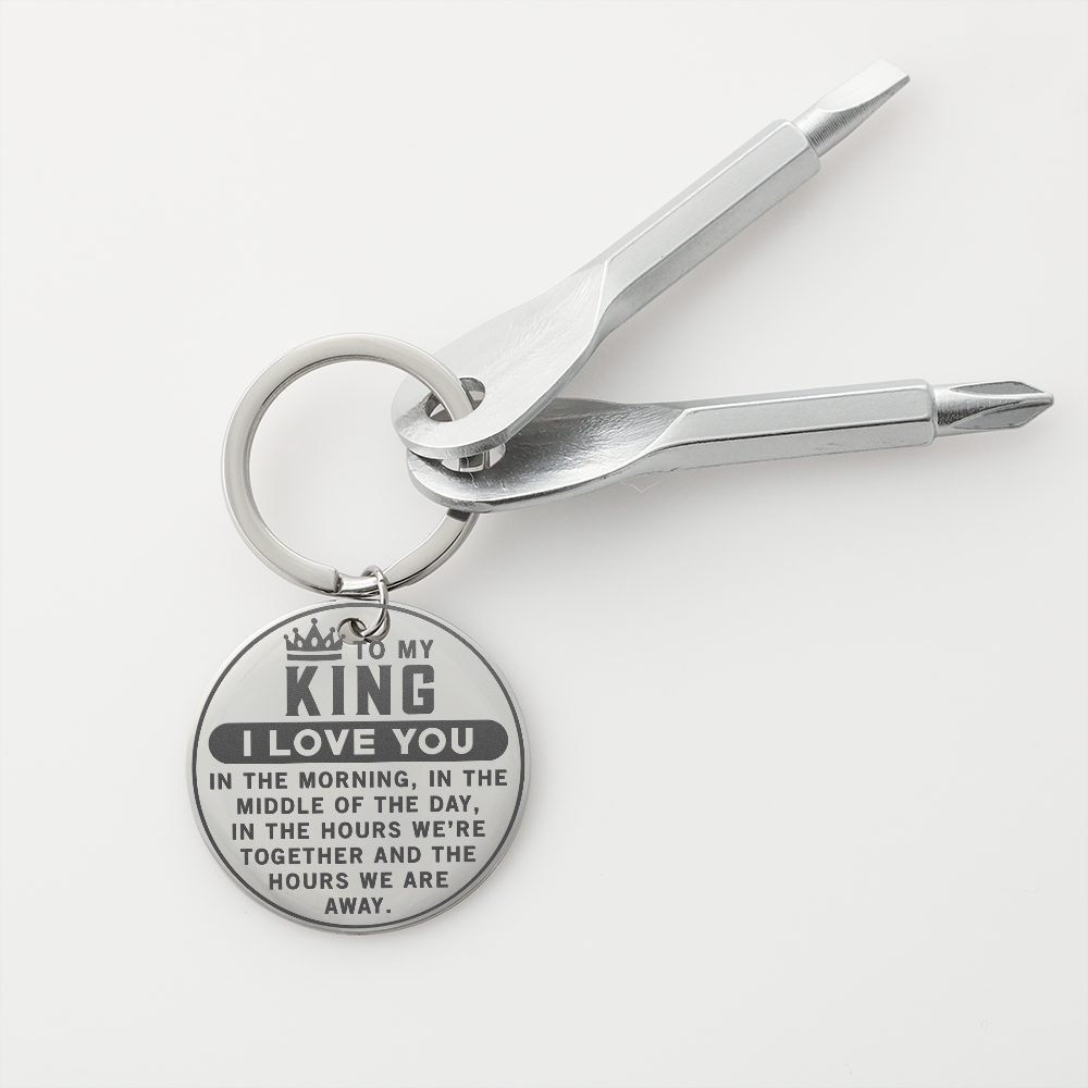 To My King. Screwdriver Keychain. Custom Engraved