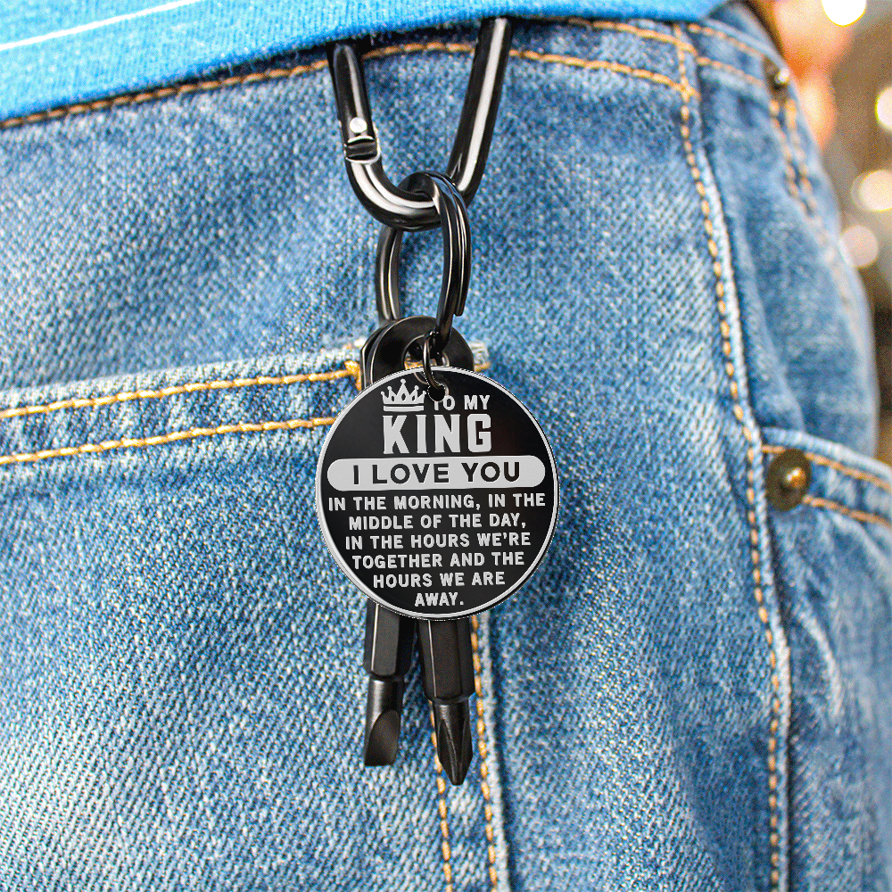To My King. Screwdriver Keychain. Custom Engraved