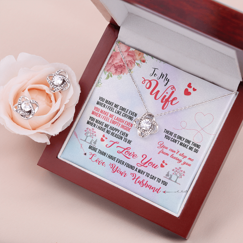 Love Knot Earring & Necklace Set, A Great Gift To Celebrate Your Better Half!