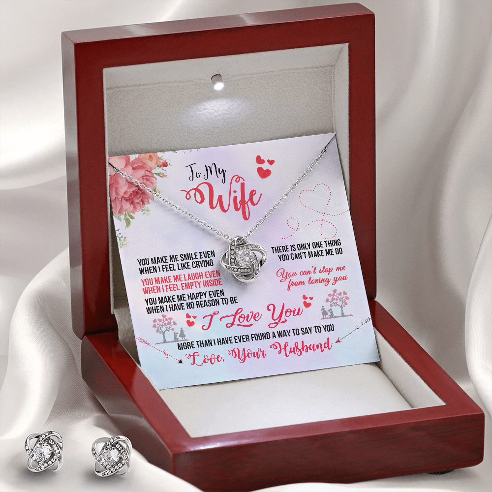 Love Knot Earring & Necklace Set, A Great Gift To Celebrate Your Better Half!