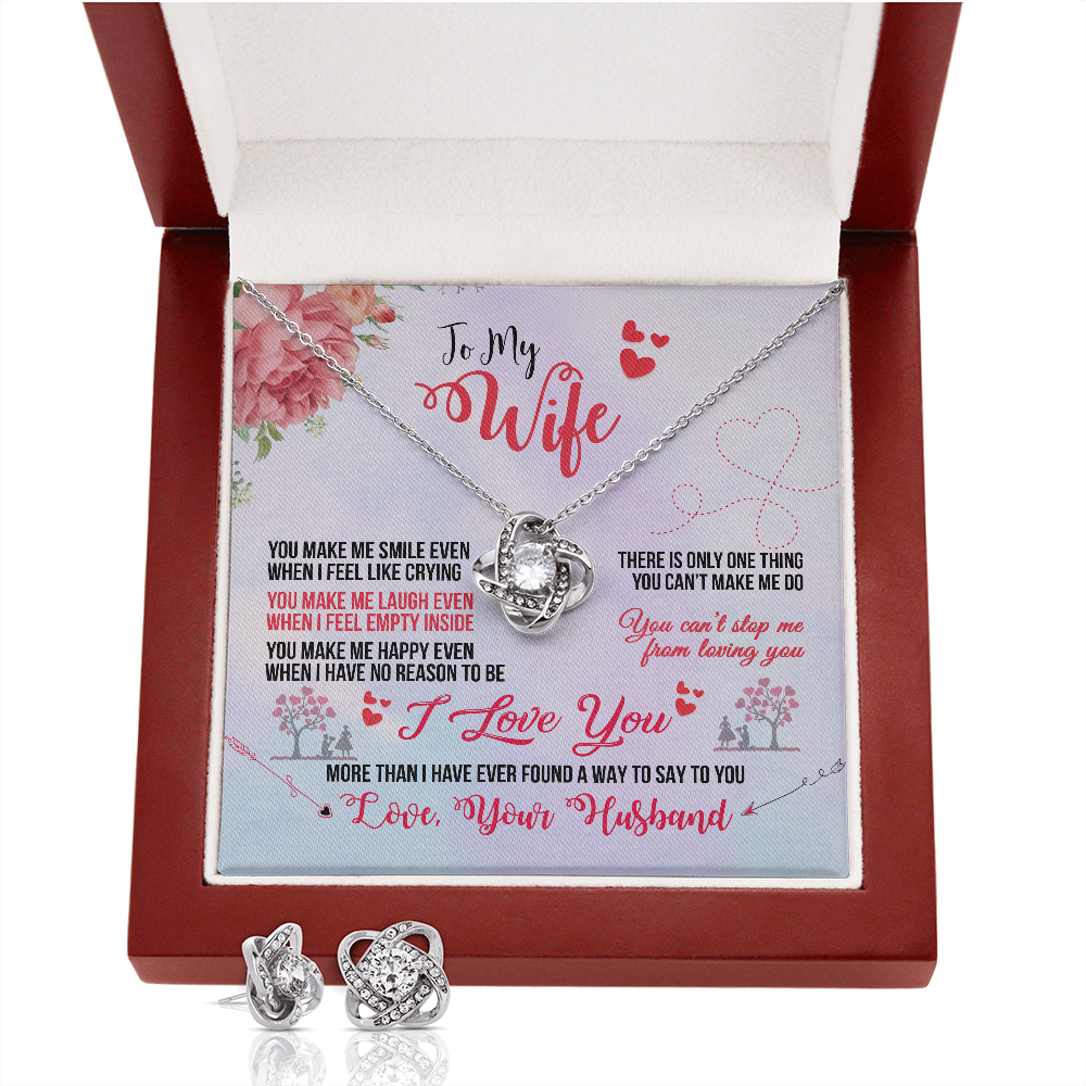 Love Knot Earring & Necklace Set, A Great Gift To Celebrate Your Better Half!