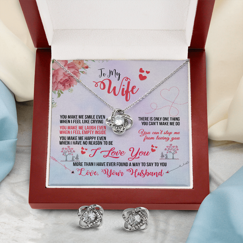 Love Knot Earring & Necklace Set, A Great Gift To Celebrate Your Better Half!