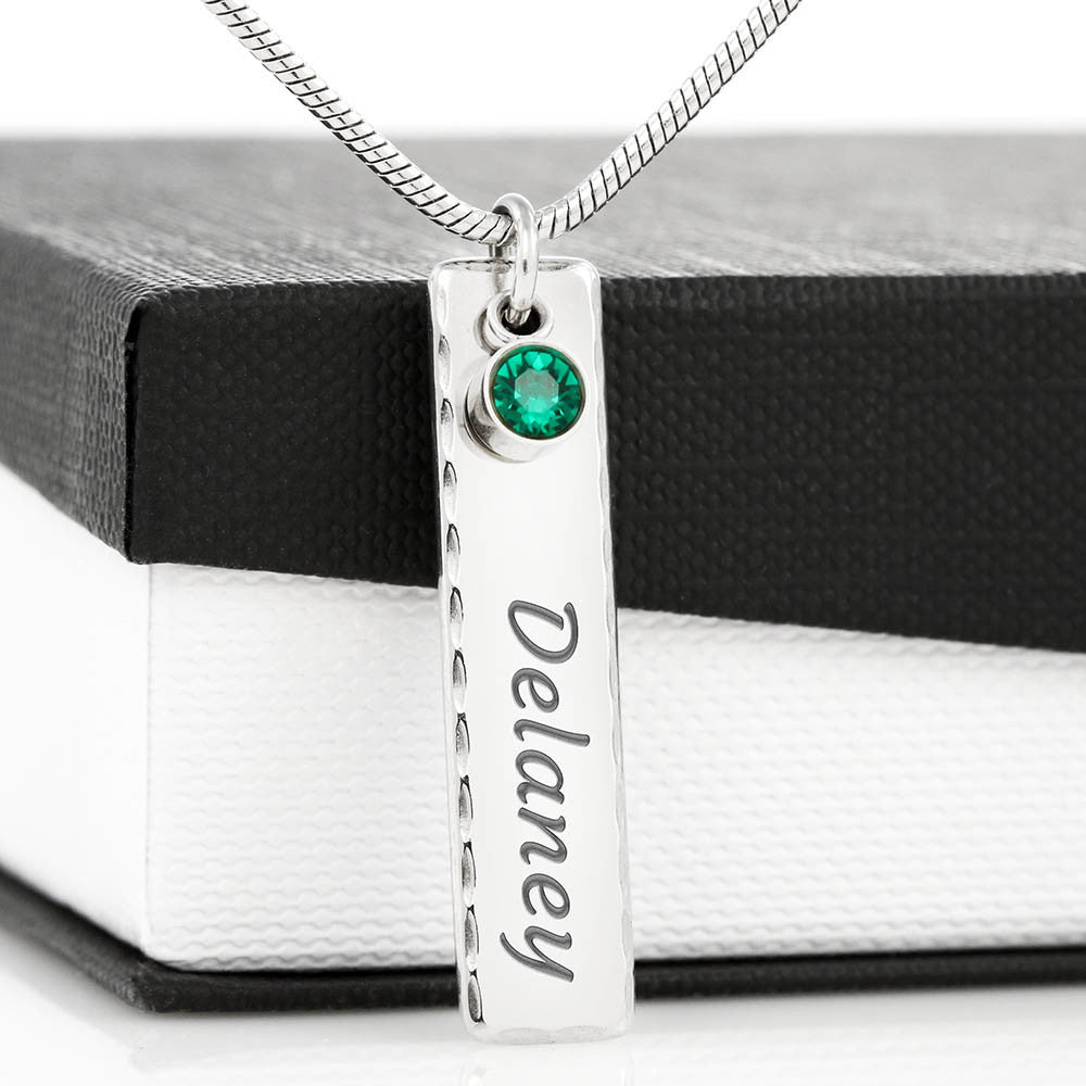 Birthstone Name Necklace For the Best Sister!