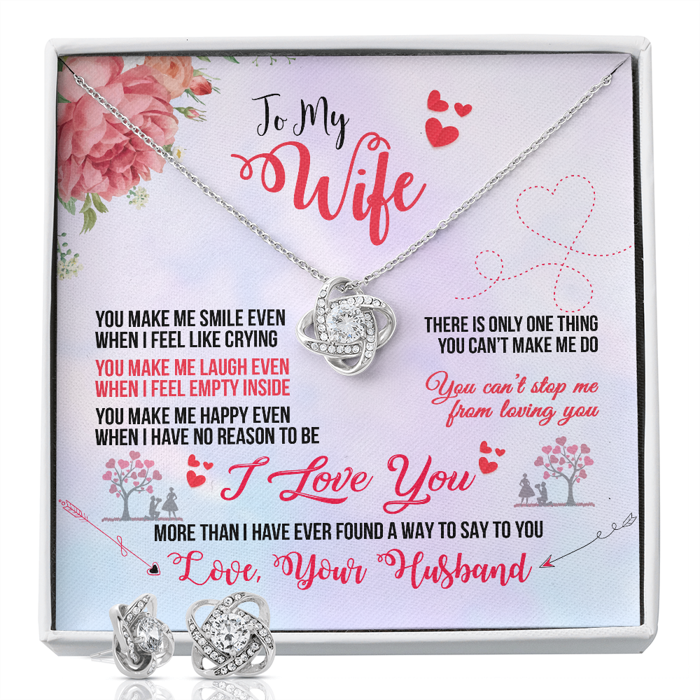 Love Knot Earring & Necklace Set, A Great Gift To Celebrate Your Better Half!