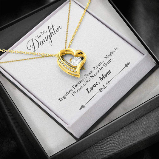 Love Forever-Silver/ Gold Heart and Zirconia Pendant.