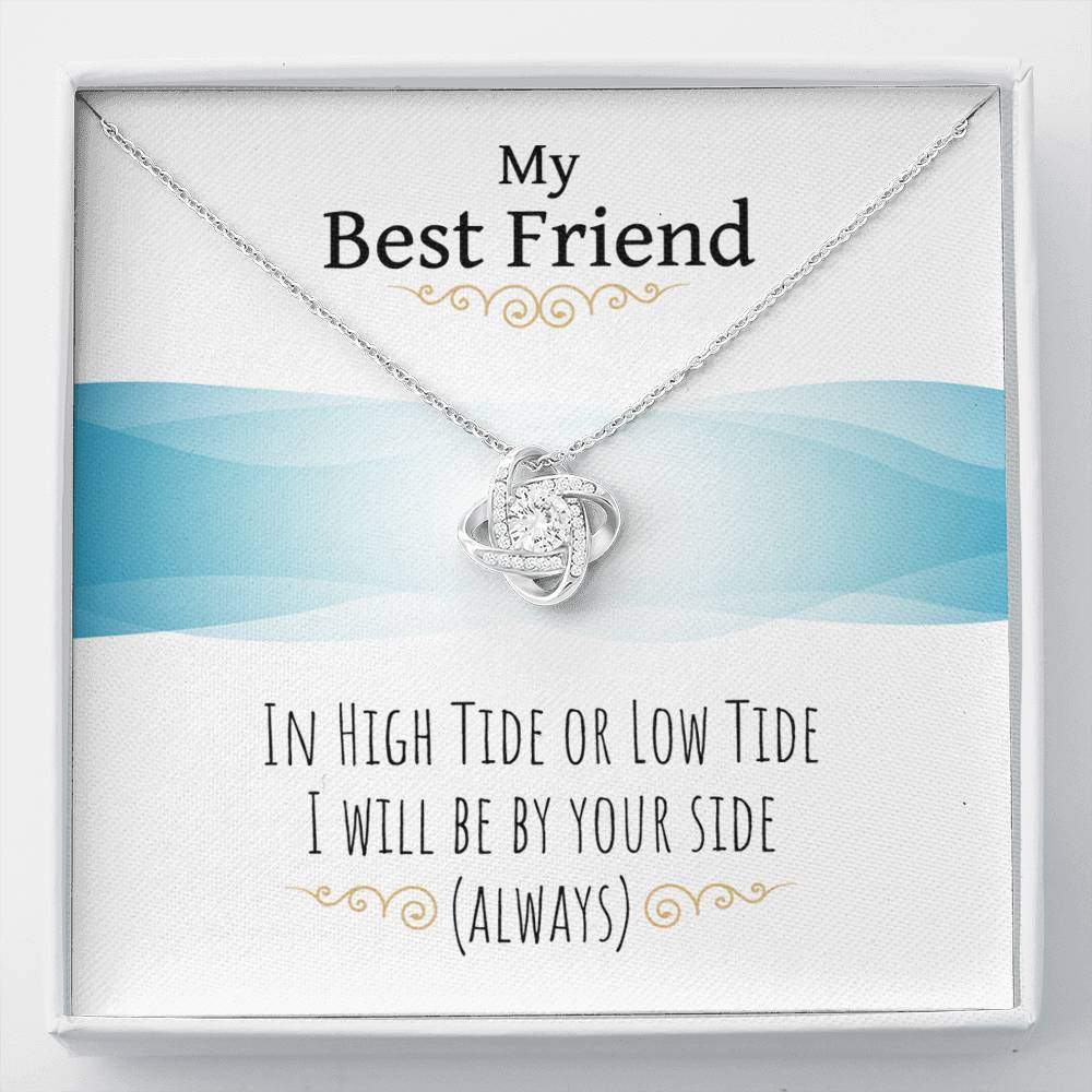 Best Friend Knot Necklace-Silver
