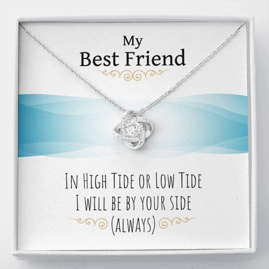 Best Friend Knot Necklace-Silver