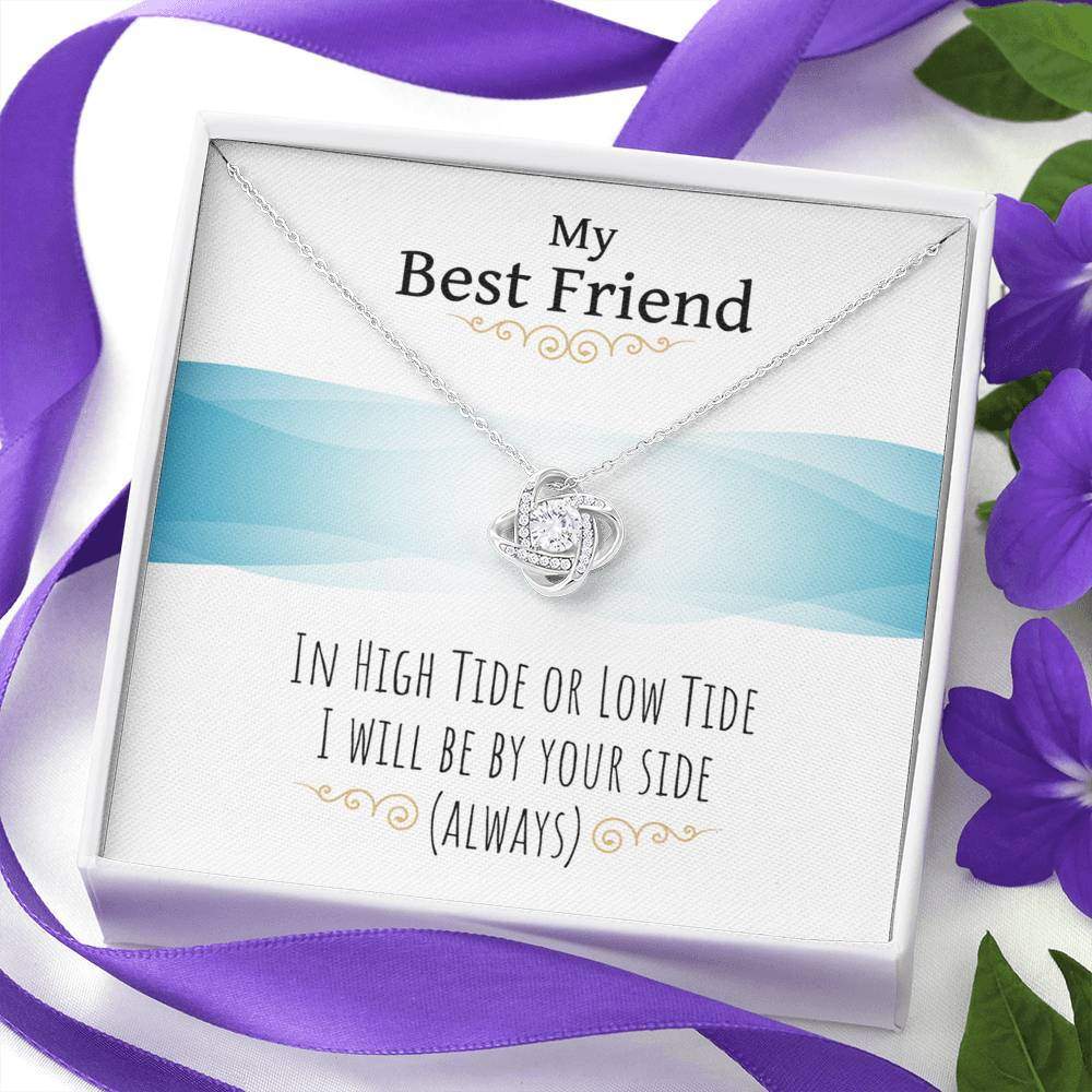 Best Friend Knot Necklace-Silver