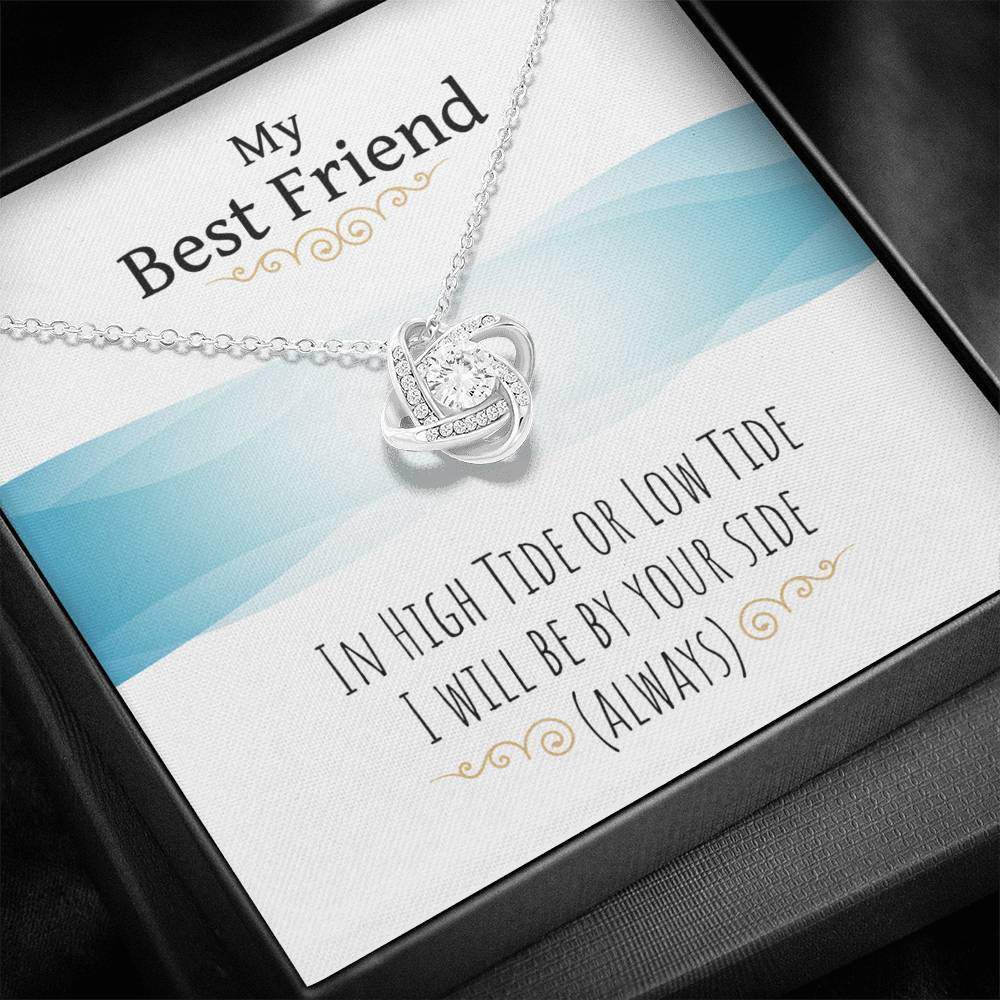 Best Friend Knot Necklace-Silver