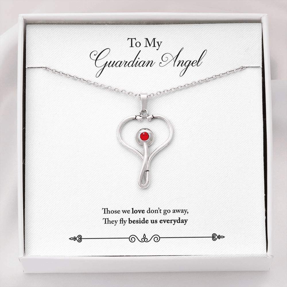Stethoscope Necklace-Red Swarovski® Crystal