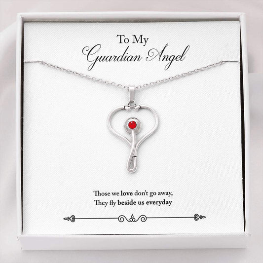 Stethoscope Necklace-Red Swarovski® Crystal