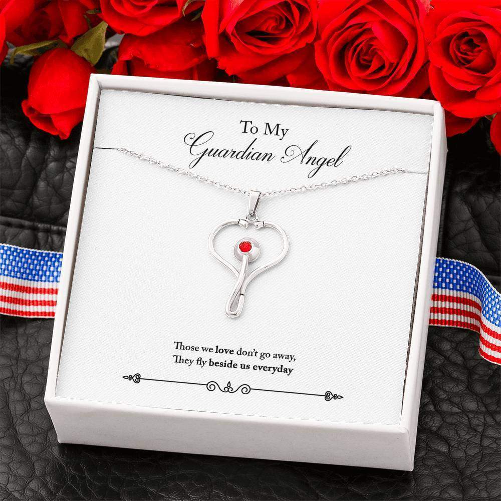 Stethoscope Necklace-Red Swarovski® Crystal