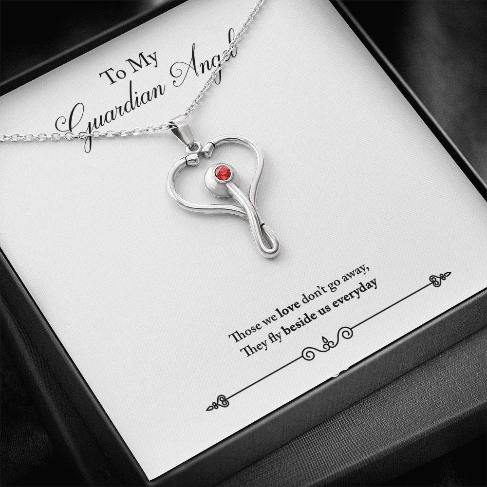 Stethoscope Necklace-Red Swarovski® Crystal
